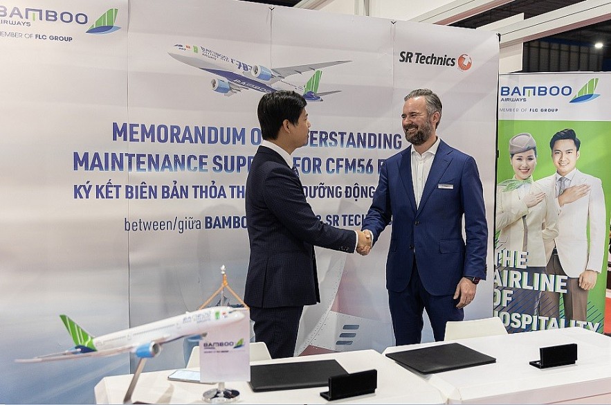 Bamboo Airways and SR Technics sign agreement on engine maintenance worth $60 million at Singapore Airshow on February 16, 2022