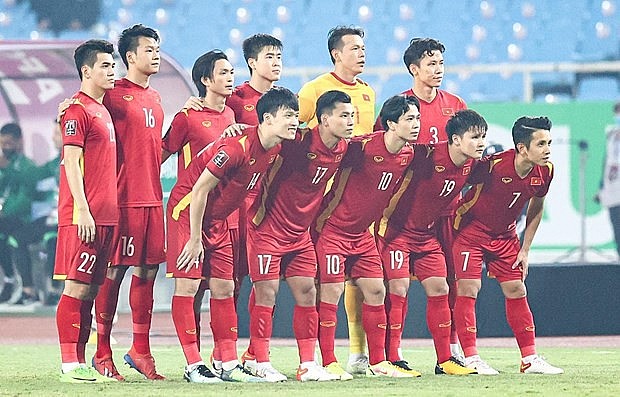 Vietnamese football players. Photo: VNA
