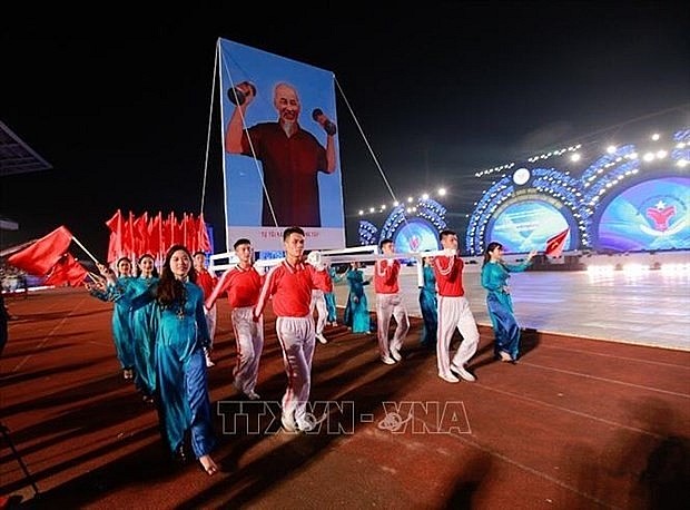 At the opening ceremony of the 8th National Sports Games. Photo: VNA