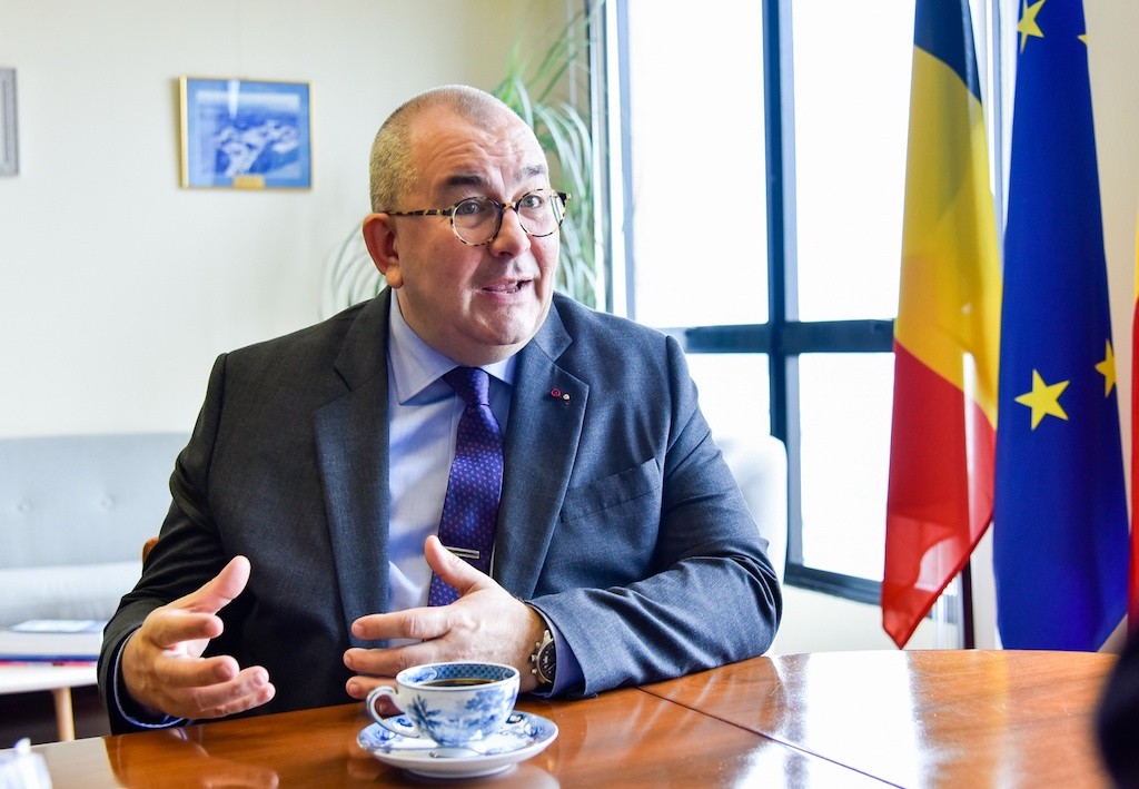 Outgoing Belgium Ambassador Receives VUFO's Insignia for Peace and Friendship