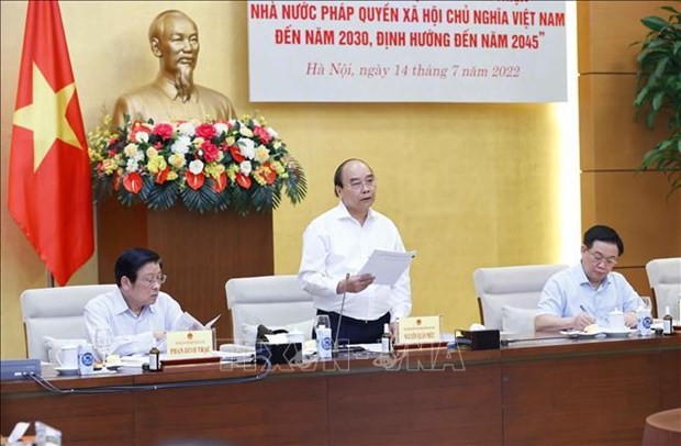 meetings look into strategy on building perfecting rule of law socialist state