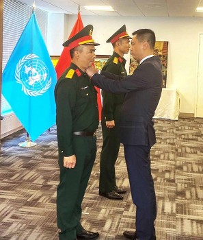 2 Vietnam’s Military Officers at UN Headquarters Promoted to New Ranks