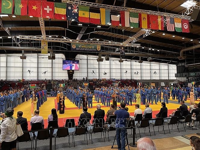 View of the final round of the 6th Vovinam-Viet Vo Dao World Championship in France. Photo: TTXVN