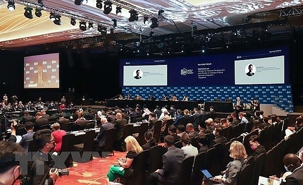 Delegates attending a forum on July 31 within WCS 2022 (Photo: VNA)