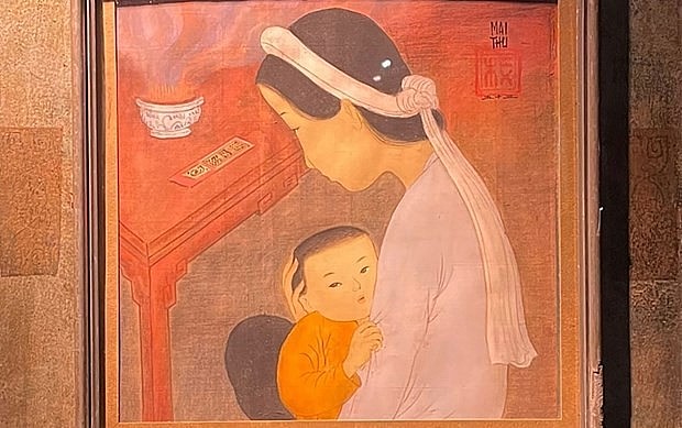 A painting of Mai Trung Thu. Photo: VNA