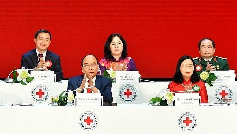 President Nguyen Xuan Phuc at the Congress of the Vietnam Red Cross Society. (Photo: NDO)