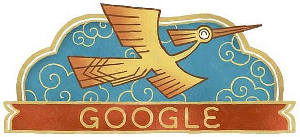 A screenshot of the Google Doodle featuring Vietnam's ‘chim lac’ mythical national bird. Source: Google Doodle