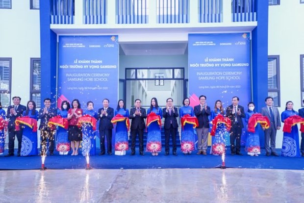 The 4th Hope School inaugurated in Lang Son province. Photo courtesy of Samsung Vietnam