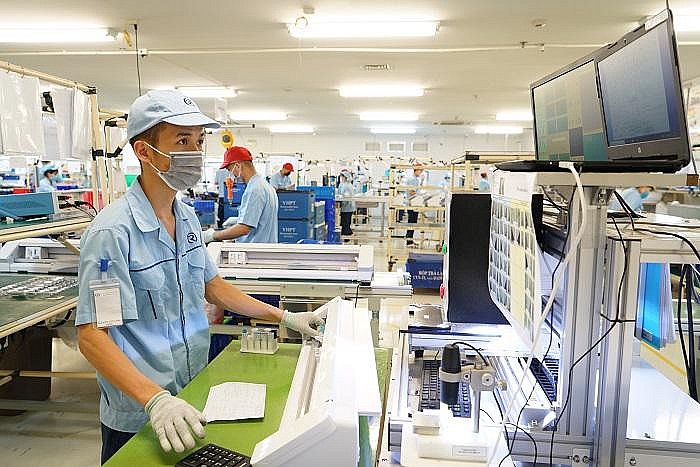  Electronics production at Rhythm Precision Vietnam in Noi Bai Industrial Park.