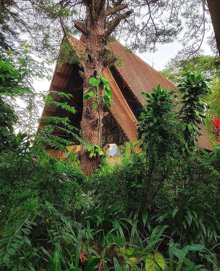 The Wooden Church in Dalat with a Unique Architectural Style