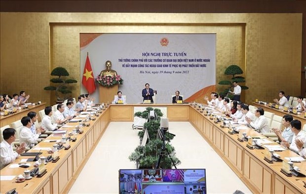 Prime Minister Pham Minh Chinh speaks at the event. Photo: VNA