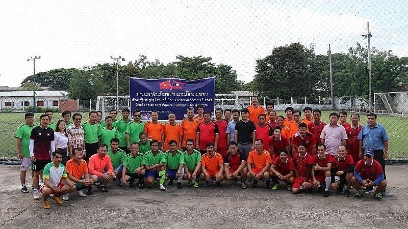 Football tournament in Vientiane marks Vietnam-Laos Solidarity and Friendship Year. Photo: NDO