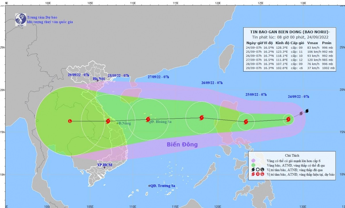 vietnam news today sep 25 typhoon noru heads toward central vietnam