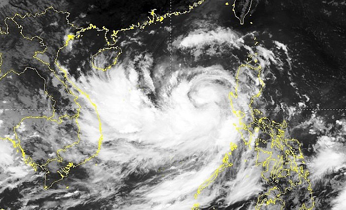 Satellite image of Typhoon Noru in the East Vietnam Sea, September 26, 2022. Photo: National Center for Hydro-meteorological Forecasting