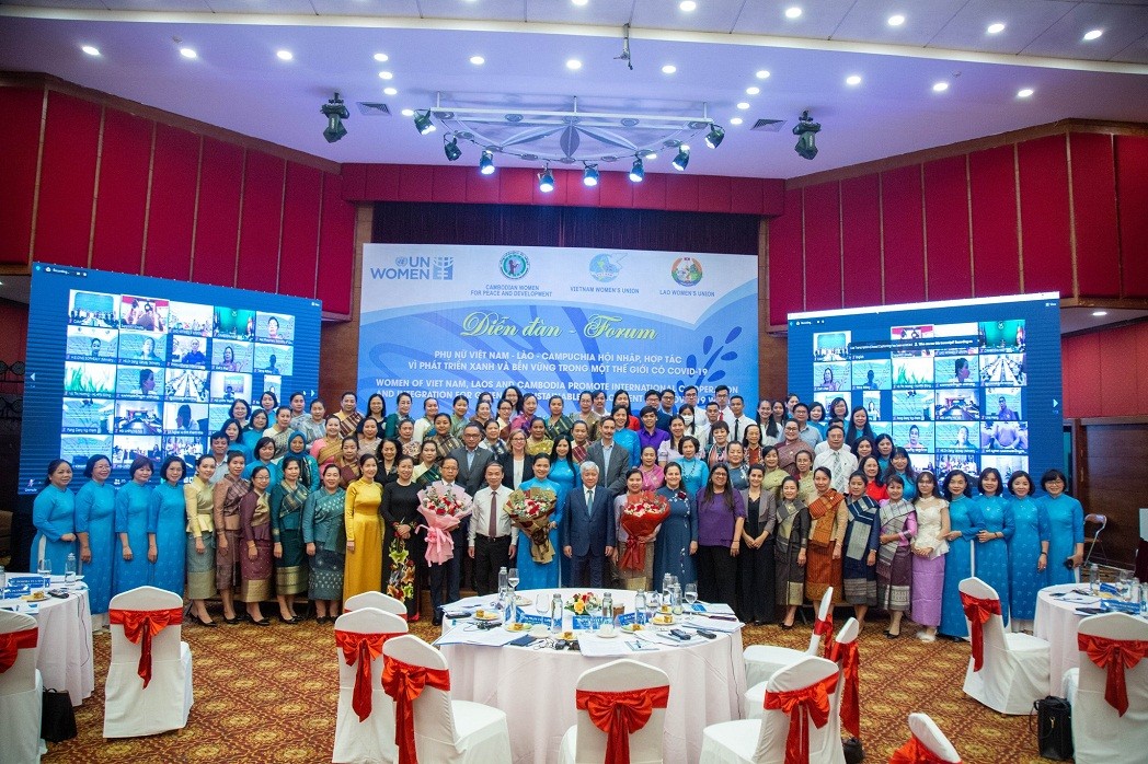 women of vietnam laos cambodia cooperate for green and sustainable development