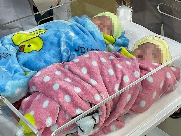 The twins are in a stable condition. Photo: Suckhoedoisong.vn