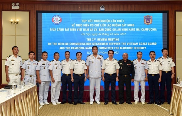 The Vietnam Coast Guard and the Cambodia National Committee for Maritime Security met in Hanoi on October 4 to discuss their hotline mechanism, which has helped them sustain contacts despite COVID-19.