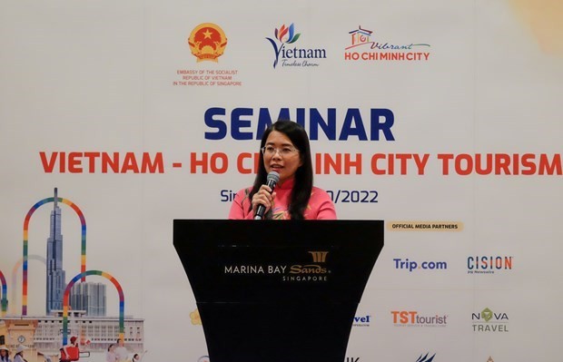 Nguyen Thi Anh Hoa, director of HCM City’s Department of Tourism, speaks at the event. Photo: VNA