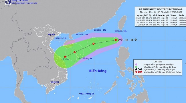 Vietnam News Today (Oct. 23): Tropical Depression Enters South China Sea, Rain Expected in Central Vietnam