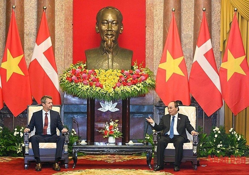 President Nguyen Xuan Phuc and Danish Crown Prince Frederik. Photo: NDO