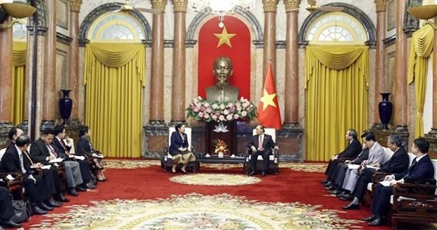 President hosts Lao Party official