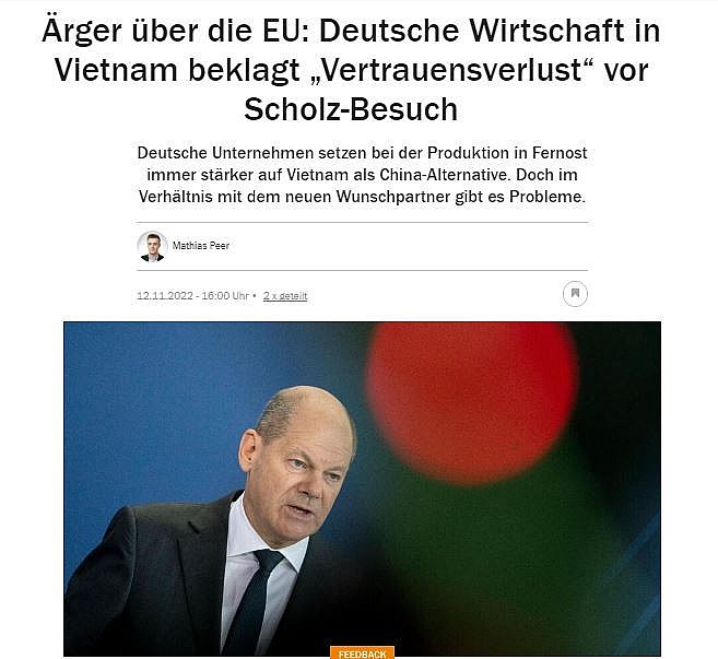 German Media and Experts Highlight Chancellor Olaf Scholz’s Vietnam Visit