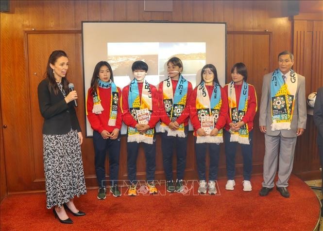  The Vietnamese women's football team will play at the FIFA Women's World Cup to be held in New Zealand in 2023. (Photo: Tuan Duc/ VNA)