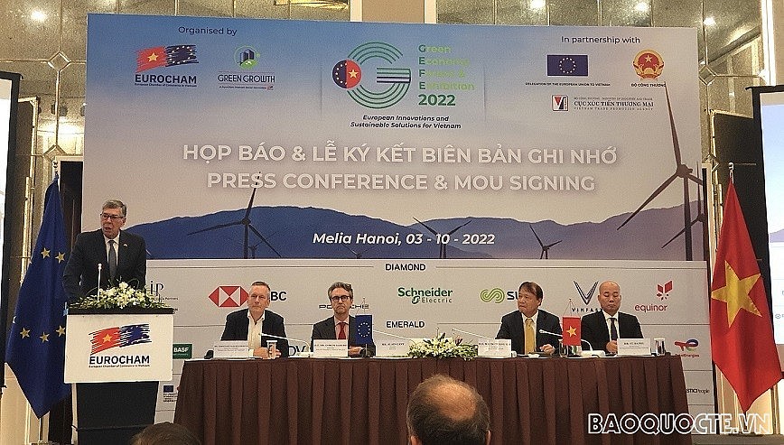 EuroCham is implementing an investment promotion programme, planning to bring 300 European enterprises in green economic fields to Vietnam to explore investment opportunities. Photo: WVR