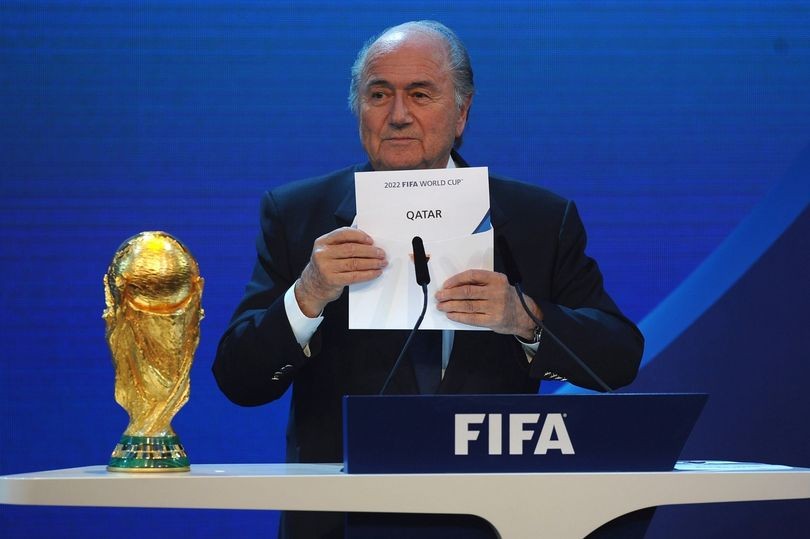 Former FIFA President Joseph S Blatter names Qatar as the winning hosts of 2022 back in 2010 (Image: Laurence Griffiths/Getty Images)