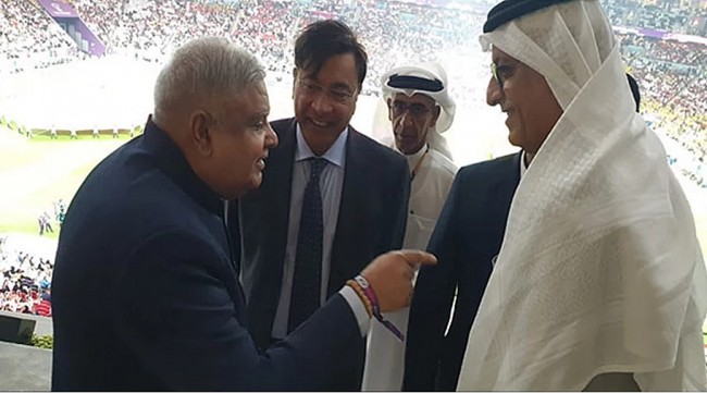 VP Dhankar Joins Qatari Emir Tamim Bin Hamad in Inauguration of the FIFA World Cup 2022