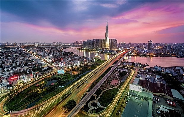 A view of Ho Chi Minh City from above. Photo: VNA