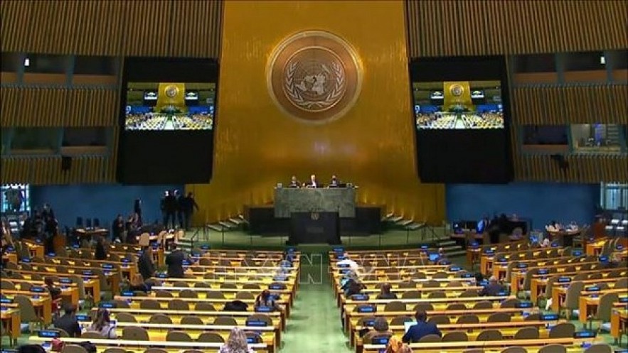 An overview of the UN General Assembly meeting in celebration of the 40th anniversary of the adoption and opening for signature of UNCLOS on December 8 (Photo: VNA)