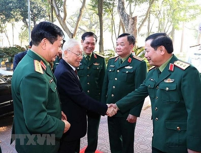General Secretary Nguyen Phu Trong Attends National Military-Political Conference
