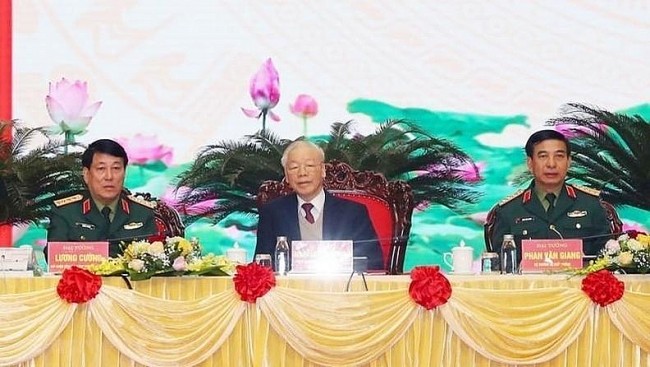 General Secretary Nguyen Phu Trong Attends National Military-Political Conference