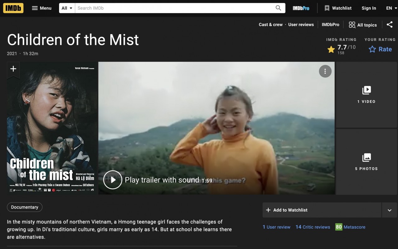 Vietnamese Documentary Film “Children of the Mist” Lands in the Top 15 for 2023 Oscars Nomination