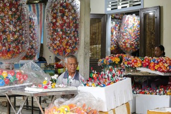 Paper Flower Village in Hue Busy for Tet