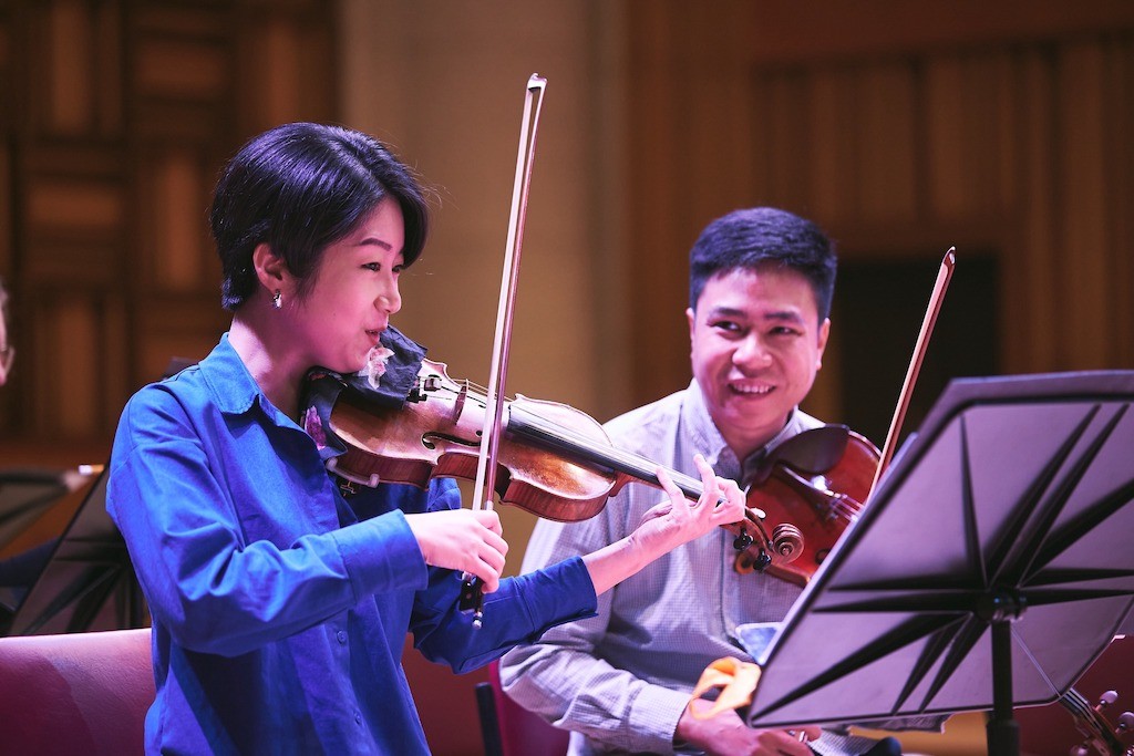 professional The musicians are back in the rehearsal hall this week, preparing for a conducting workshop to be held by Olivier Ochanine and the SSO from Thursday to Saturday.