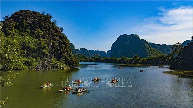 Part of Trang An Landscape Complex, a tourist attraction in Ninh Binh province. Photo: VNA