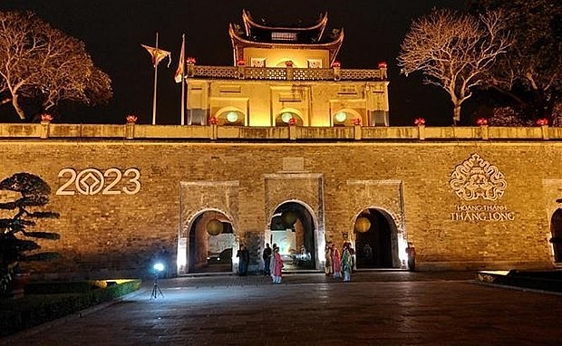 The citadel at night. Photo: VNA