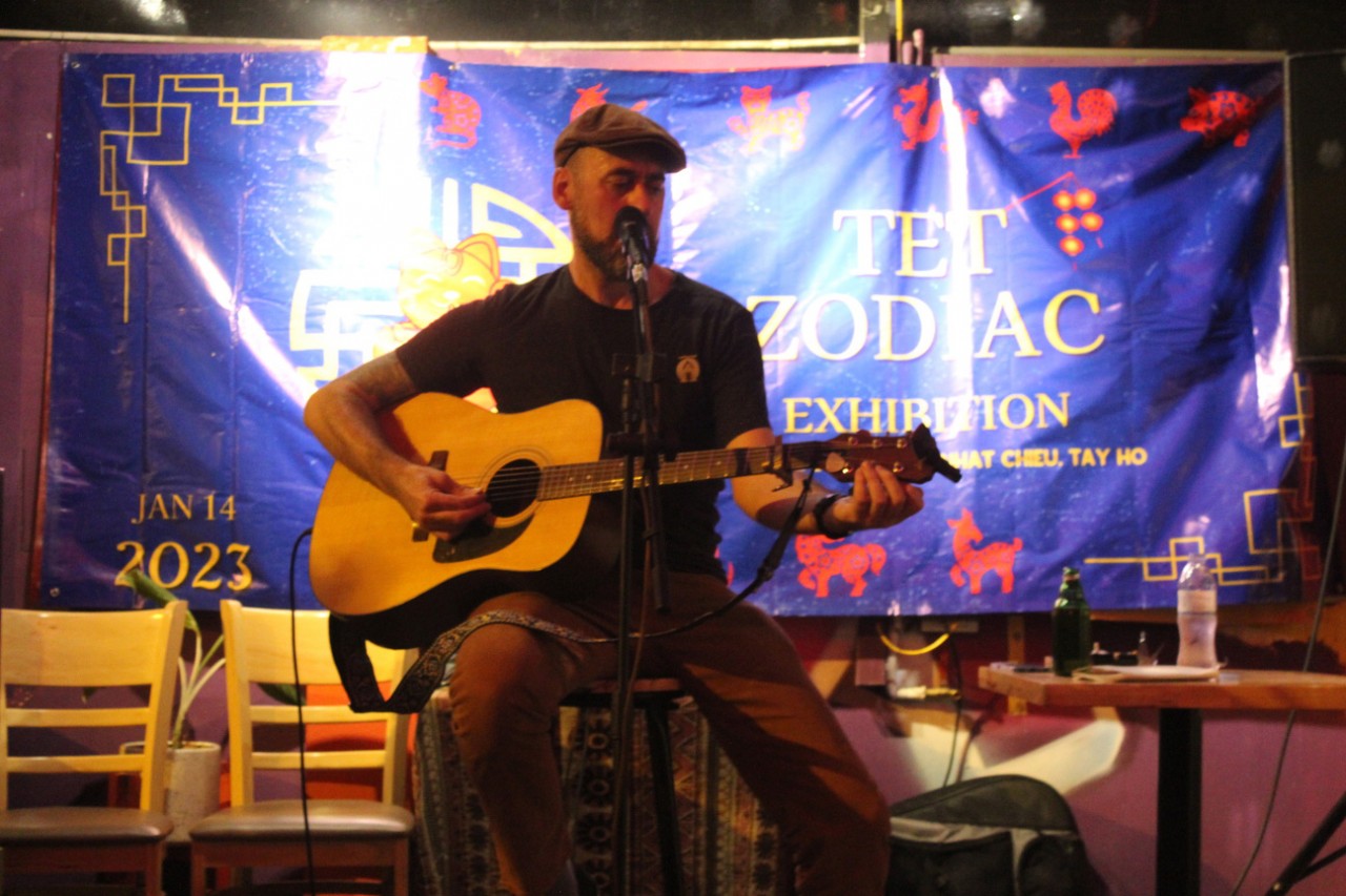 Canadian Musician Mathieu Lacombe played on the opening night (Photo: Jason Law)