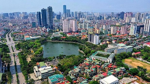 An aerial view of Hanoi capital. Photo: VNA