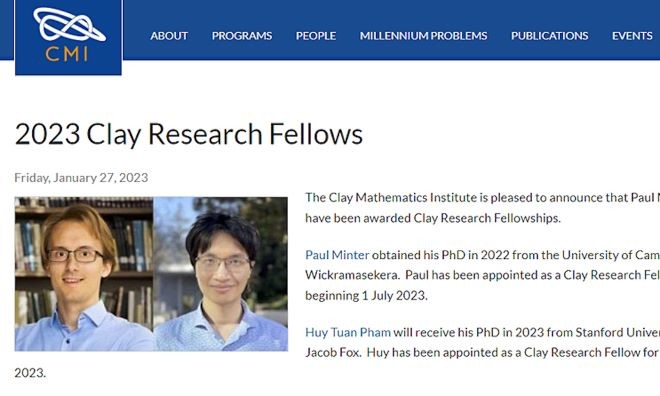 Young Vietnamese Receives Prestigious Scholarship in Mathematics