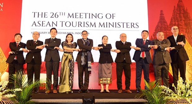 Delegates at the 26th Meeting of ASEAN Tourism Ministers. Photo: VNA