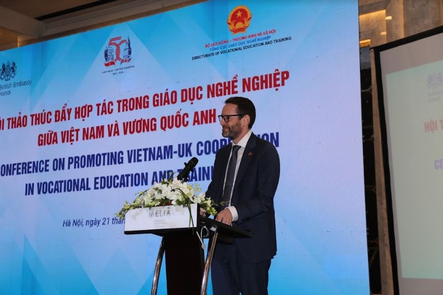 British Ambassador to Vietnam Iain Frew speaks at the event. Source: British Embassy in Vietnam