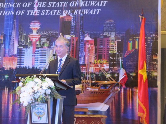 Vice Chairman of the Ho Chi Minh City People's Committee Ngo Minh Chau speaks at the reception held by the Consulate General of Kuwait in HCM City on February 24. Photo: