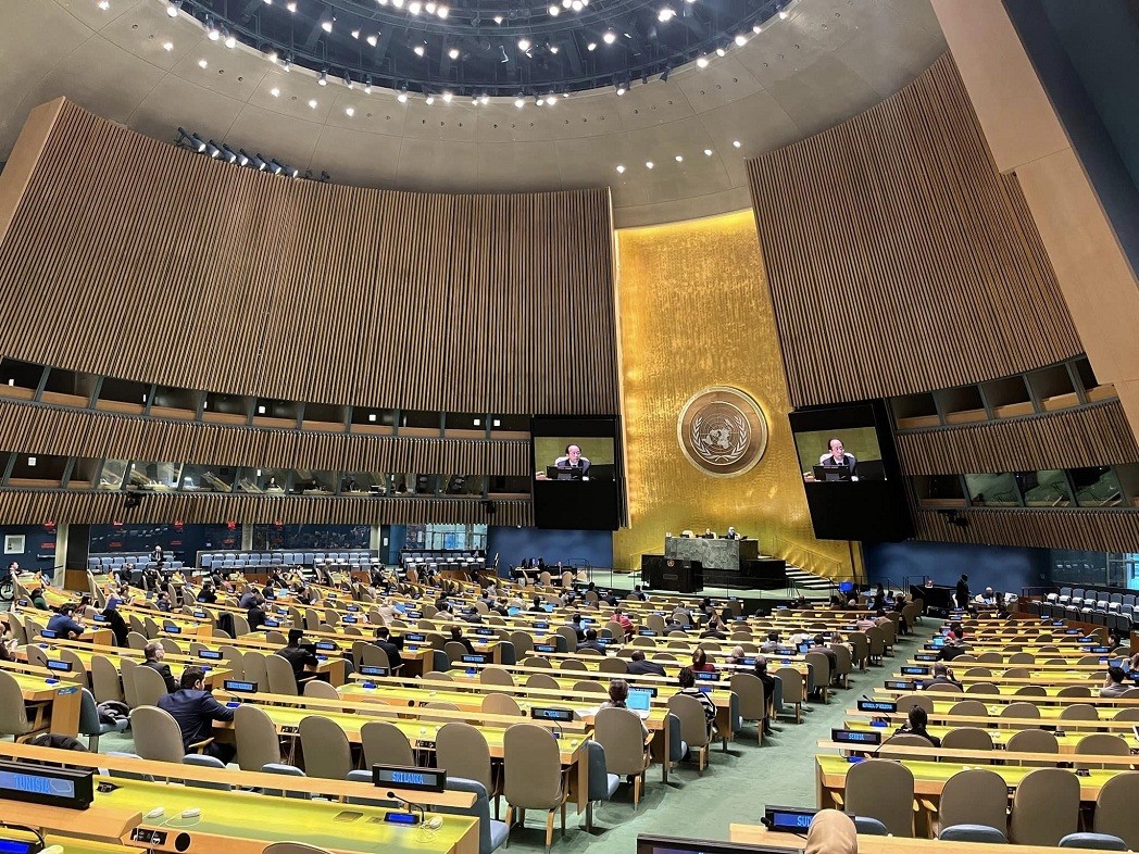 At a UN General Assembly session. Photo: VNA