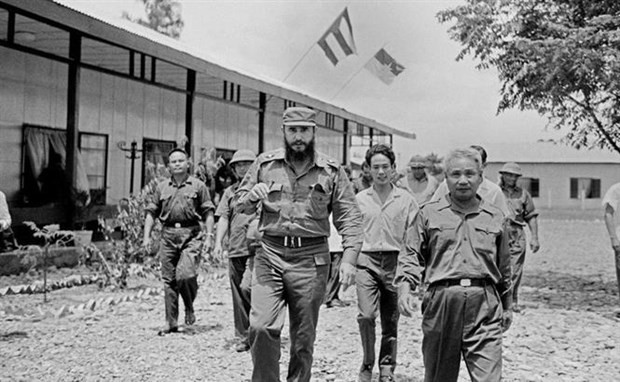 Cuban leader Fidel Castro’s visit to the newly-liberated region in central Quang Tri province in mid-September 1973 has become a symbol of fraternity between Vietnam and Cuba. Source: VNA