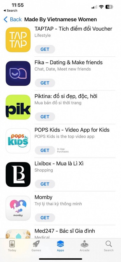 Apple honours 18 apps created by Vietnamese women.