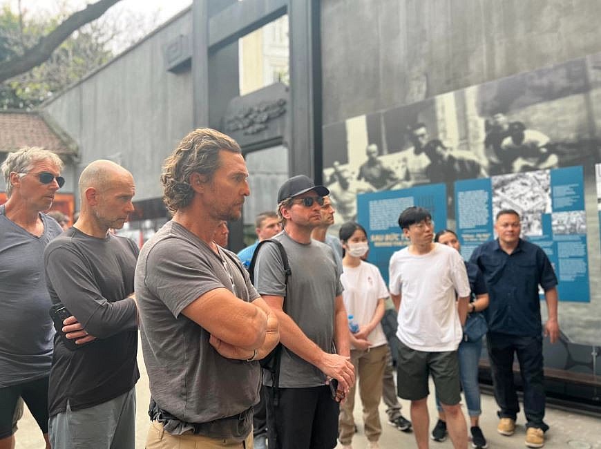 Hollywood Stars Visit Hoa Lo Prison in Hanoi