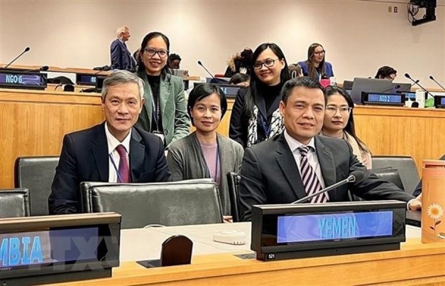 Ambassador Dang Hoang Giang, Head of the Vietnamese Permanent Delegation to the United Nations, at the event (Photo: VNA)